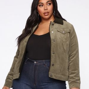 Cord And Beautiful Jacket - Olive